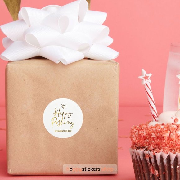 Happy Poshing Stickers & Labels with your custom text or name. - Picture 4 of 17